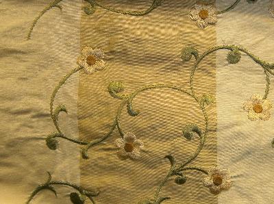 Libas International Ambrose Gold Silk in New Libas 2012 Drapery Silk Floral Silk  Embroidered Silk   Fabric