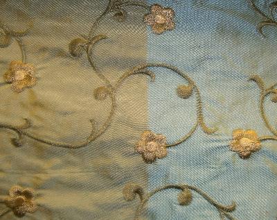 Libas International Ambrose Ocean Silk in New Libas 2012 Drapery Silk Floral Silk  Embroidered Silk   Fabric