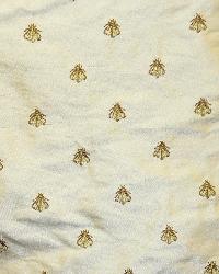 Libas International Bee Embroidery Cream Silk Fabric