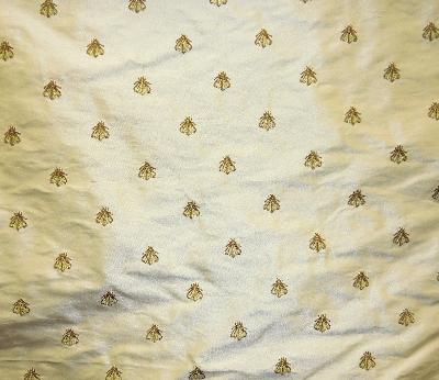 Libas International Bee Embroidery Cream Silk in New Libas 2012 Beige Drapery Silk Bug and Insect  Embroidered Silk   Fabric