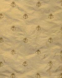 Bee Embroidery Khaki Silk by   