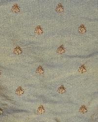 Bee Embroidery Sage Silk by   