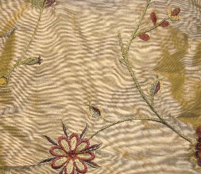 Libas International EMB1643 Beige Silk in New Libas 2012 Beige Drapery Silk Embroidered Silk  Floral Silk   Fabric