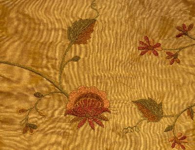Libas International EMB1643 Gold Silk in New Libas 2012 Beige Drapery Silk Floral Silk  Embroidered Silk   Fabric