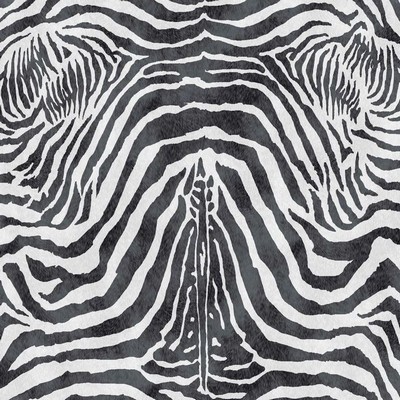 Zebra Slate in safari Grey Multipurpose Polyester  Blend Fire Rated Fabric Animal Print  Animal Print  High Performance NFPA 260   Fabric