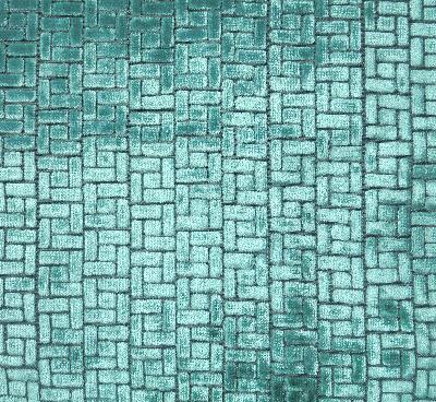 Prestige Laguna Velvet in Lavish Blue Drapery-Upholstery Polyester  Blend Geometric  Patterned Velvet   Fabric