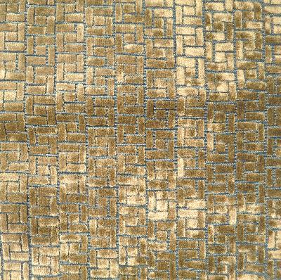 Prestige Mink Velvet in Lavish Brown Drapery-Upholstery Polyester  Blend Geometric  Patterned Velvet   Fabric