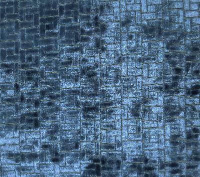 Prestige Navy Velvet in Lavish Blue Drapery-Upholstery Polyester  Blend Geometric  Patterned Velvet   Fabric