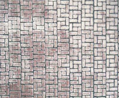 Prestige Rose Velvet in Lavish Pink Drapery-Upholstery Polyester  Blend Geometric  Patterned Velvet   Fabric