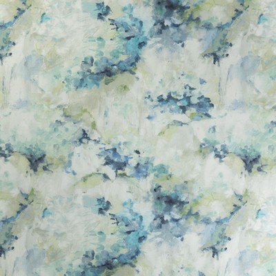 Mitchell Fabrics Delighted Water in Book 2203 Multi-Purpose Colors Blue Cotton Fire Rated Fabric Abstract  Floral Flame Retardant  Abstract Floral   Fabric