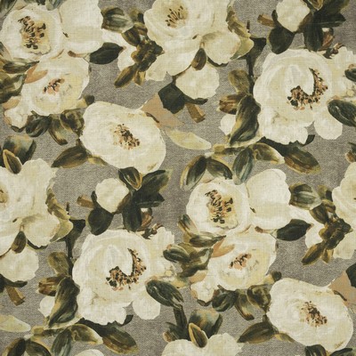 Mitchell Fabrics Roseland Dusk in Book 2202 Multi-Purpose Neutrals Grey Multipurpose Polyester5%  Blend Fire Rated Fabric Floral Flame Retardant  Modern Floral Big Flower  Large Print Floral   Fabric
