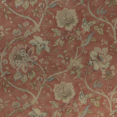 Mitchell Fabrics Vivian Garnet in Book 2106 Multipurpose Red Multipurpose Cotton11%  Blend Fire Rated Fabric Floral Flame Retardant  Jacobean Floral  Large Print Floral   Fabric