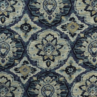 Mitchell Fabrics Zarin Seaglass in Book 2106 Multipurpose Blue Multipurpose Viscose33%  Blend Floral Medallion  Printed Linen  Ethnic and Global   Fabric