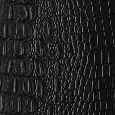 Mitchell Group Crock Matt Black Mitchell Collection Black PVC  Blend Fire Rated Fabric Animal Print  Heavy Duty Animal Skin  Flame Retardant Vinyl  Leather Look Vinyl Animal Vinyl  Fabric