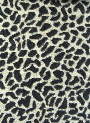 Norbar Leopard Black Zambia Black Multipurpose Rayon  Blend Fire Rated Fabric