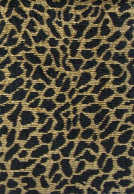 Norbar Leopard Gold Zambia Black Multipurpose Rayon  Blend Fire Rated Fabric