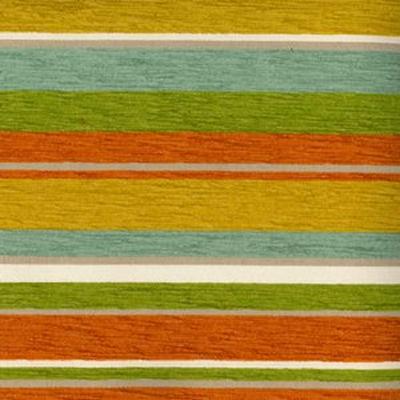 Norbar Raposa Citrus 25 essence Orange Upholstery BELOW  Blend Patterned Chenille  Medium Duty Horizontal Striped  Fabric