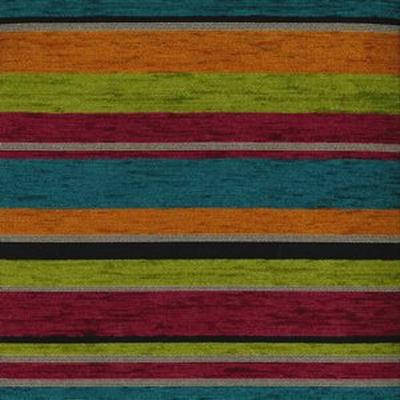 Norbar Raposa Jewel 91 essence Multi Upholstery BELOW  Blend Patterned Chenille  Medium Duty Horizontal Striped  Fabric