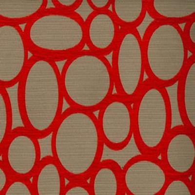Norbar Rhodes Scarlet 30 essence Orange Upholstery Polyacrylic  Blend Patterned Chenille  Circles and Swirls Medium Duty Fabric