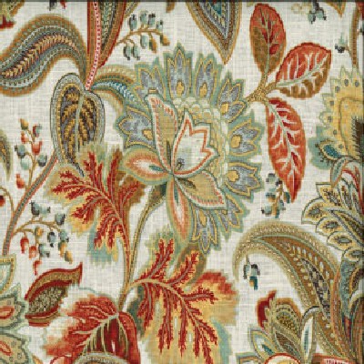 Norbar Vanessa Tapestry COLORBOOK Multipurpose LINEN  Blend Fire Rated Fabric Light Duty Floral Flame Retardant  Jacobean Floral  Fabric