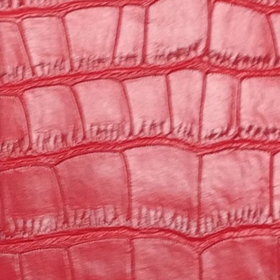Big Crocodile Red in outback exotics Red Upholstery VIRGIN  Blend Animal Print  Animal Skin  Animal Vinyl   Fabric