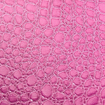 Croco Leather Crocus in outback exotics Pink Upholstery VIRGIN  Blend Fire Rated Fabric Animal Print  Animal Skin  Animal Vinyl   Fabric