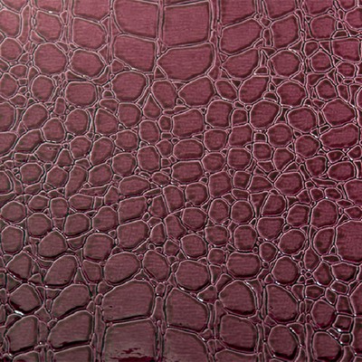 Croco Leather Raspberry in outback exotics Pink Upholstery VIRGIN  Blend Fire Rated Fabric Animal Print  Animal Skin  Animal Vinyl   Fabric