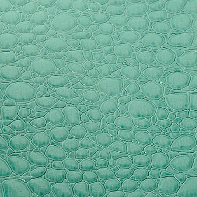 Croco Leather Aqua Blue in outback exotics Blue Upholstery VIRGIN  Blend Fire Rated Fabric Animal Print  Animal Skin  Animal Vinyl   Fabric