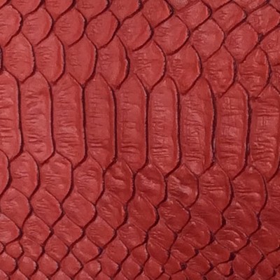 Serpiente Red in outback exotics Red Upholstery VIRGIN  Blend Fire Rated Fabric Animal Print  Animal Skin  Animal Vinyl   Fabric