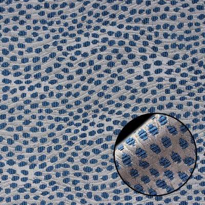 Novel Camille Harbor 39094 in Escape Upholstery Wovens Blue Upholstery Polyester  Blend Fire Rated Fabric Patterned Chenille  Fire Retardant Upholstery  Polka Dot  Escape Upholstery Wovens  Fabric