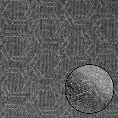 Novel Perry Grey 39120 in Escape Upholstery Wovens Grey Upholstery VISCOSE  Blend Fire Rated Fabric Patterned Chenille  Geometric  Escape Upholstery Wovens  Fabric