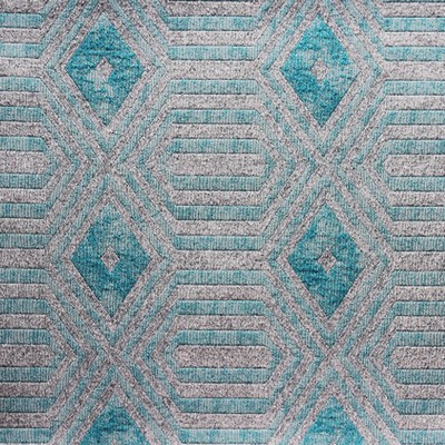 Novel Skylar Peacock 39099 in Escape Upholstery Wovens Blue Upholstery COTTON  Blend Fire Rated Fabric Geometric  CA 117  Escape Upholstery Wovens  Fabric