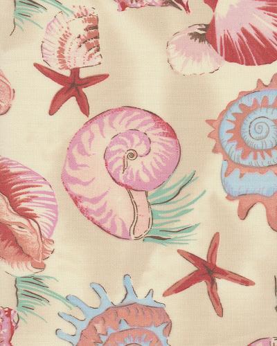 Sea Shells Tan Fabric