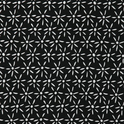 Pindler and Pindler 6534 Newport Domino in sunbelievable Black Upholstery SOLUTION  Blend Fire Rated Fabric Small Print Floral  Floral Outdoor   Fabric
