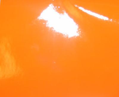 Wet Look Orange in Plastex Vinyl Orange Multipurpose Discount Vinyls Patent Leather  Fabric