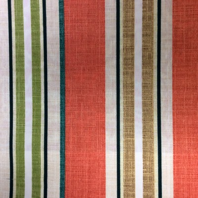 Baja Linen Stripe Coral in Outdoor Designer Fabric Orange Polyester Fire Rated Fabric Stripes and Plaids Outdoor  Striped   Fabric