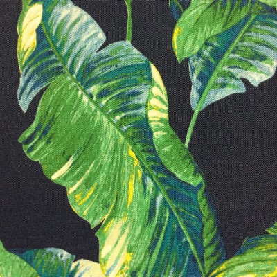 Hanalei Lagoon in Outdoor Designer Fabric Blue Polyester Fire Rated Fabric Tropical  Floral Outdoor   Fabric