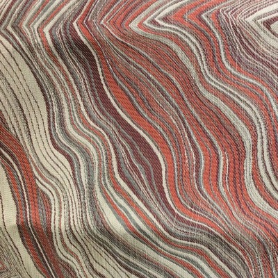 Henriot Cinnabar in Plaza 2018 Red Multipurpose Polyester Fire Rated Fabric Abstract  Leaves and Trees   Fabric