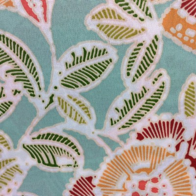 Unala Multi Aqua in Outdoor Designer Fabric Blue Polyester Fire Rated Fabric Modern Floral Floral Outdoor   Fabric