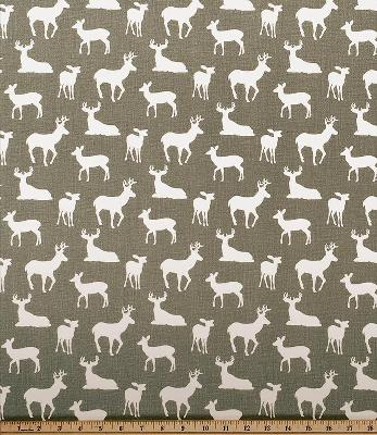 Premier Prints Deer Silhouette Storm Twill in 2015 new Grey Drapery-Upholstery cotton  Blend Hunting Themed  Fabric