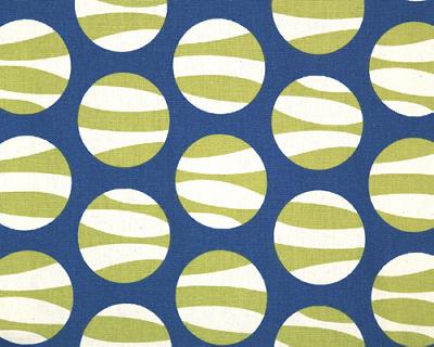 Premier Prints Dena Ultramarine Natural in Premier Prints - Cotton Prints Beige 7  Blend Circles and Dots Retro   Fabric