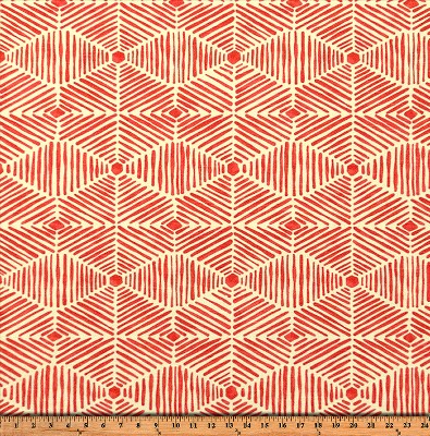 Premier Prints Heni Salmon/Natural Slub in december 2014 Beige Drapery-Upholstery cotton  Blend Geometric   Fabric Heni Salmon Natural Slub