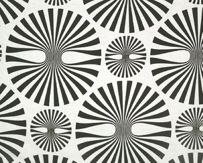 Premier Prints Media White Black in Premier Prints - Cotton Prints Black 7  Blend Circles and Swirls  Fabric