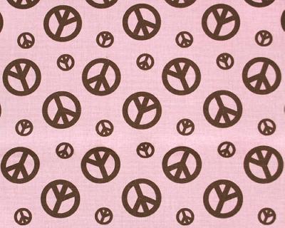 Premier Prints Peace Maggie Kelso in Premier Prints - Cotton Prints Pink 7  Blend Groovy Retro   Fabric