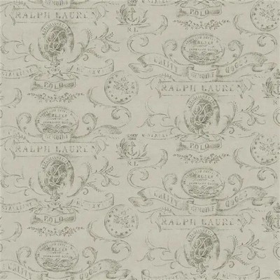 Ralph Lauren Gunnison Hopsack Flax in BLUE BOOK Beige Linen Printed Linen French Country Toile 