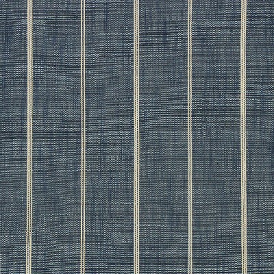Richloom Fritz Indigo in Charleston Blue Cotton  Blend Wide Striped   Fabric