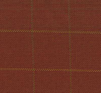 Roth and Tompkins Textiles Frazier Teracotta Orange Drapery Cotton Check 