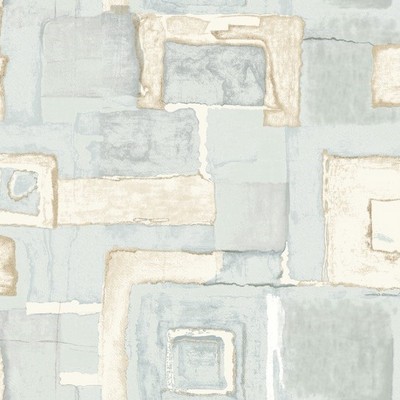 Heritage Fabrics Zion Blue Haze Blue Cotton Abstract Squares 
