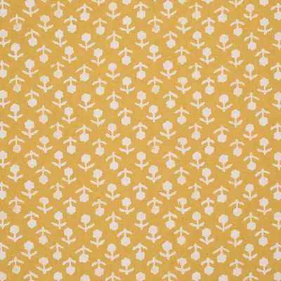 Schumacher Fabric Beatriz Handprint Saffron