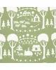 Schumacher Fabric Farm Scene Green